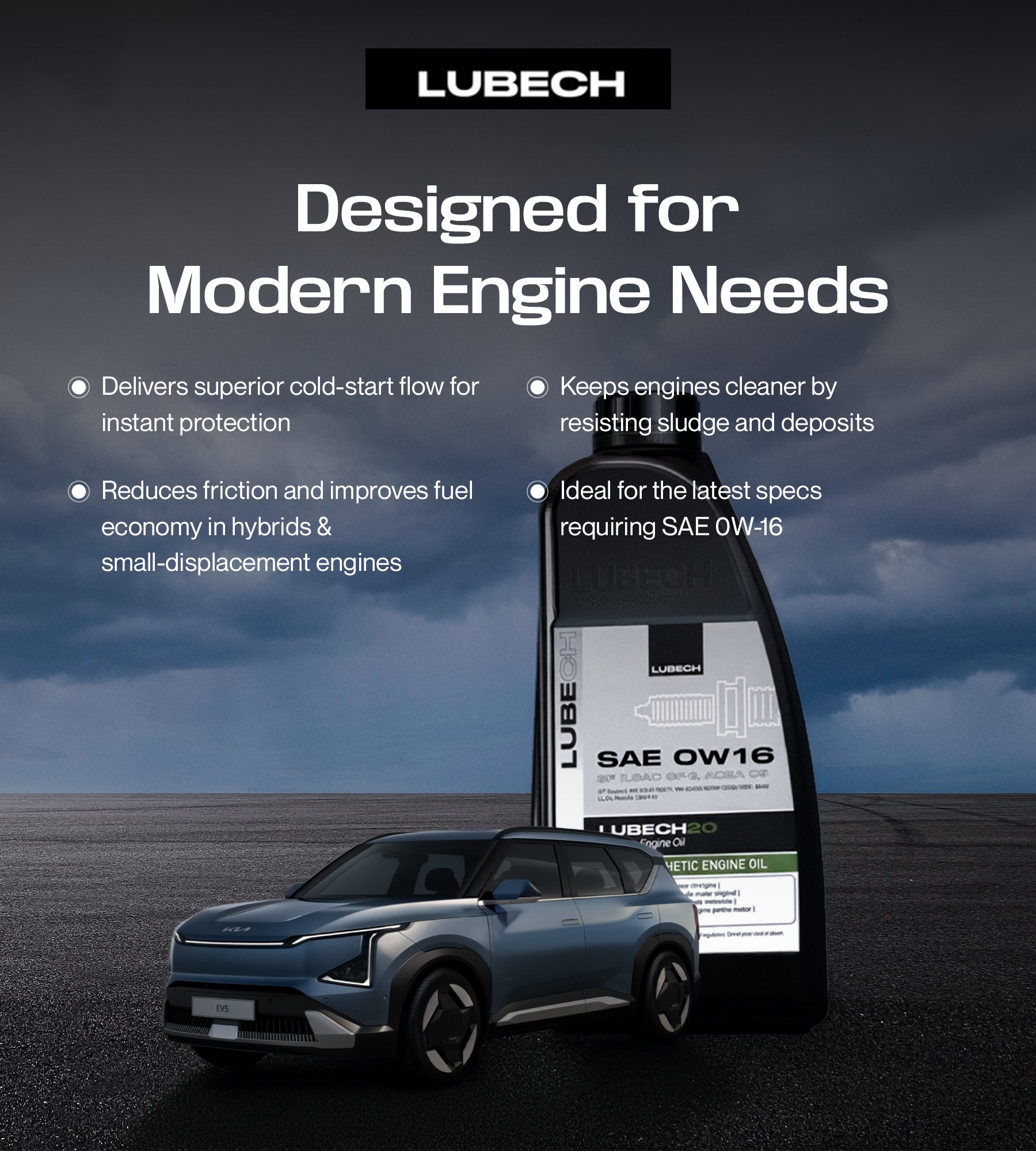 LUBECH 0W-16 FULL SYNTHETIC HYBRID CAR Mobile Banner