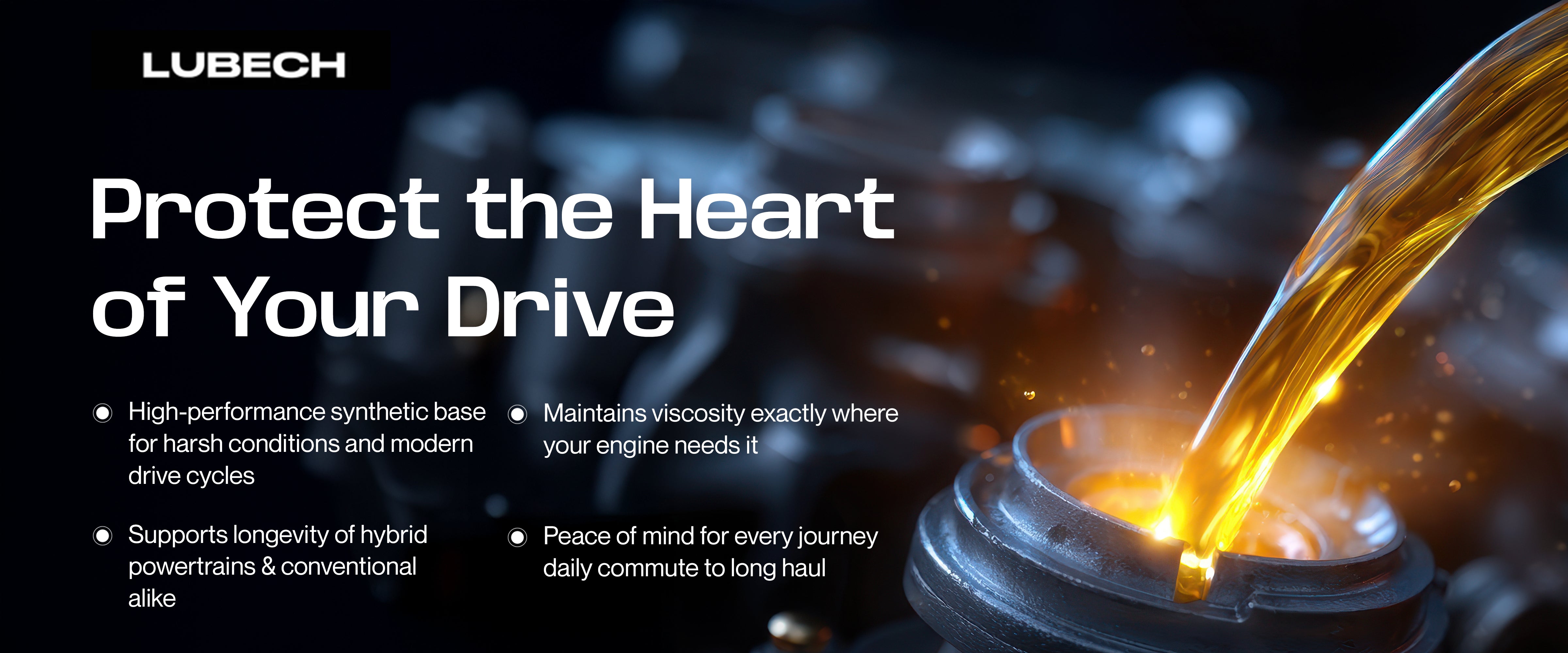 LUBECH 0W-16 FULL SYNTHETIC HYBRID CAR Desktop Banner