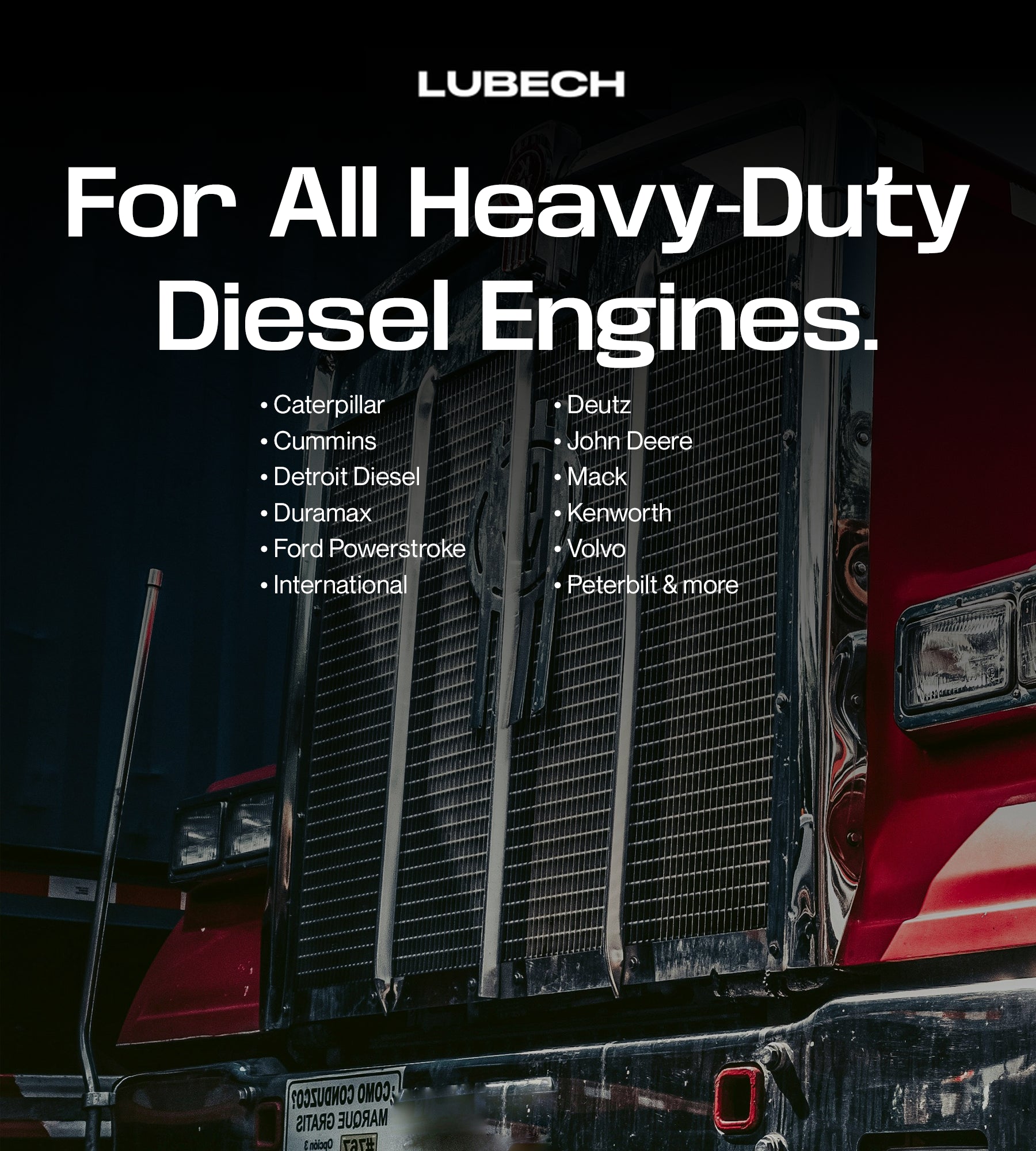 LUBECH 10W40 Synthetic Diesel Engine Oil - 55 Gallon Drum Mobile Banner