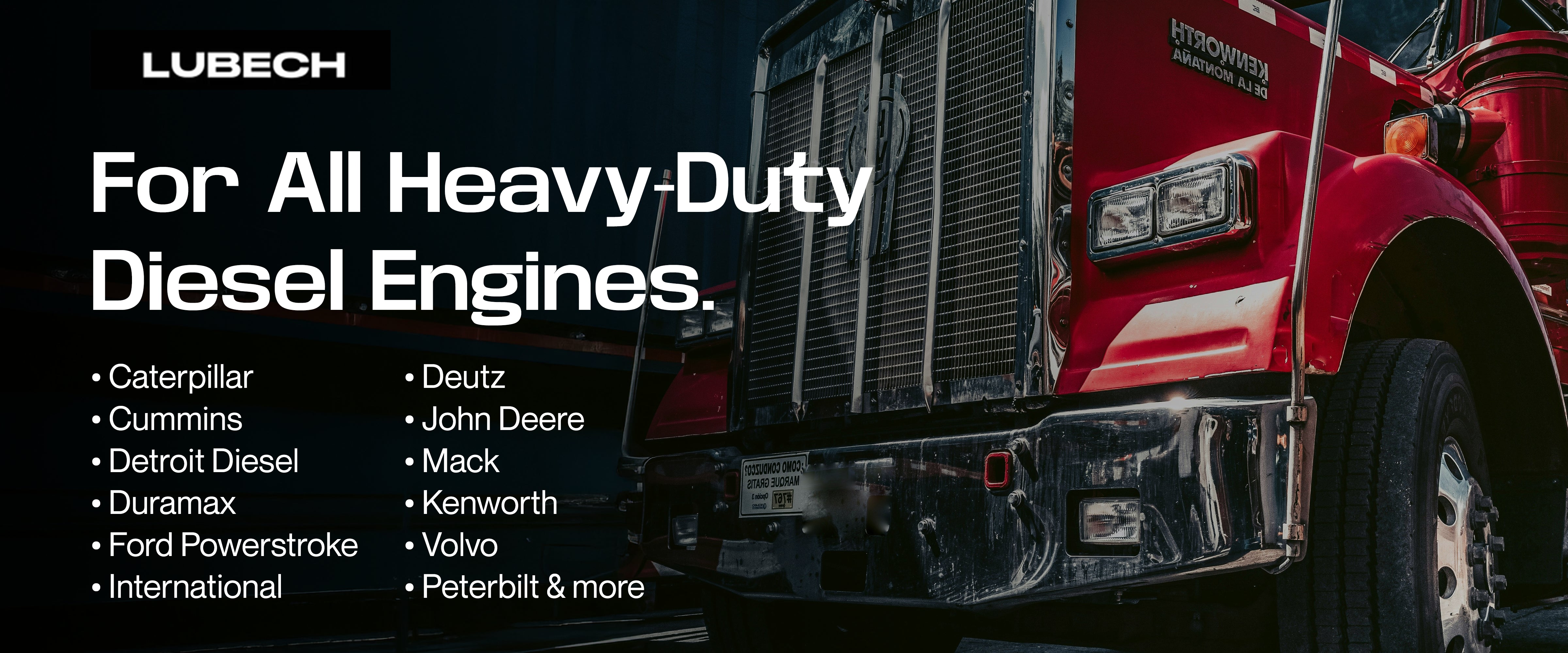 LUBECH 10W40 Synthetic Diesel Engine Oil - 55 Gallon Drum Desktop Banner