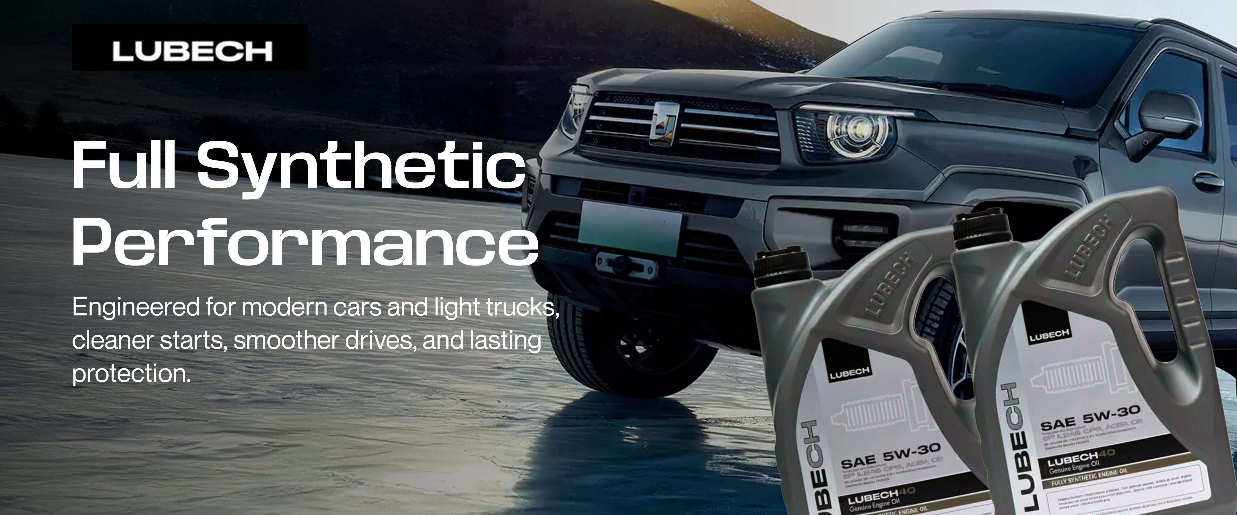 LUBECH 5W-30 FULL SYNTHETIC, Desktop Banner