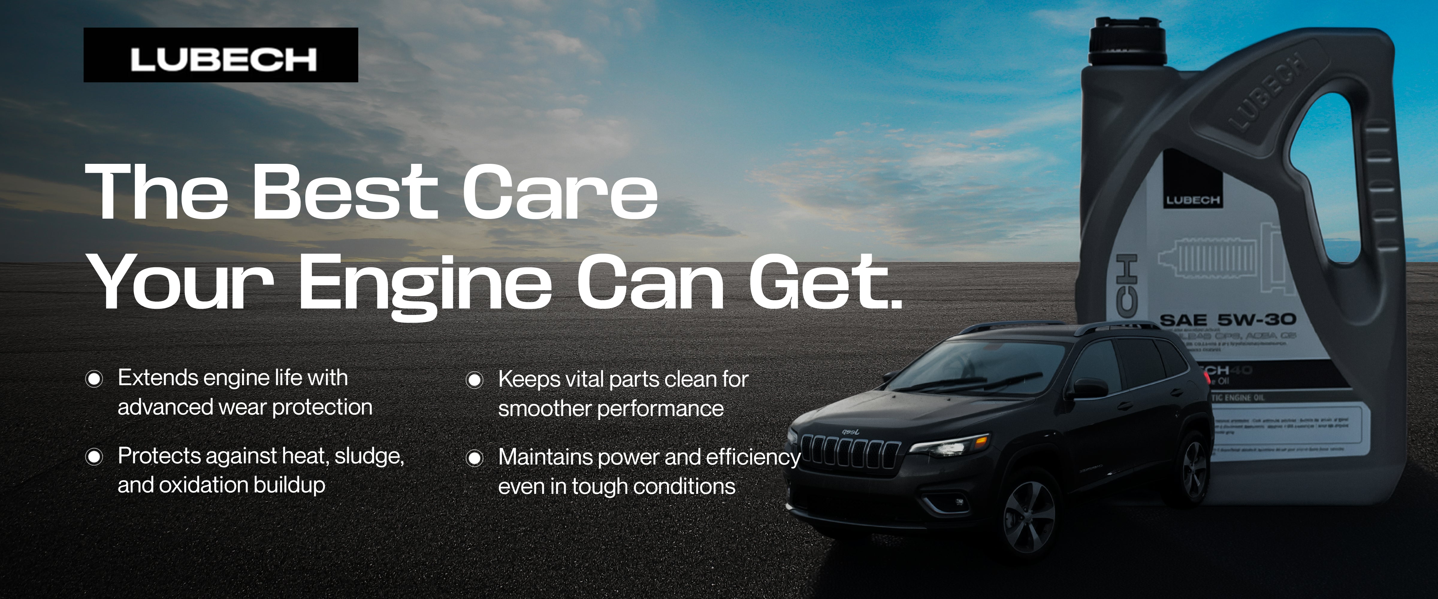 LUBECH 5W-30 FULL SYNTHETIC, Desktop Banner