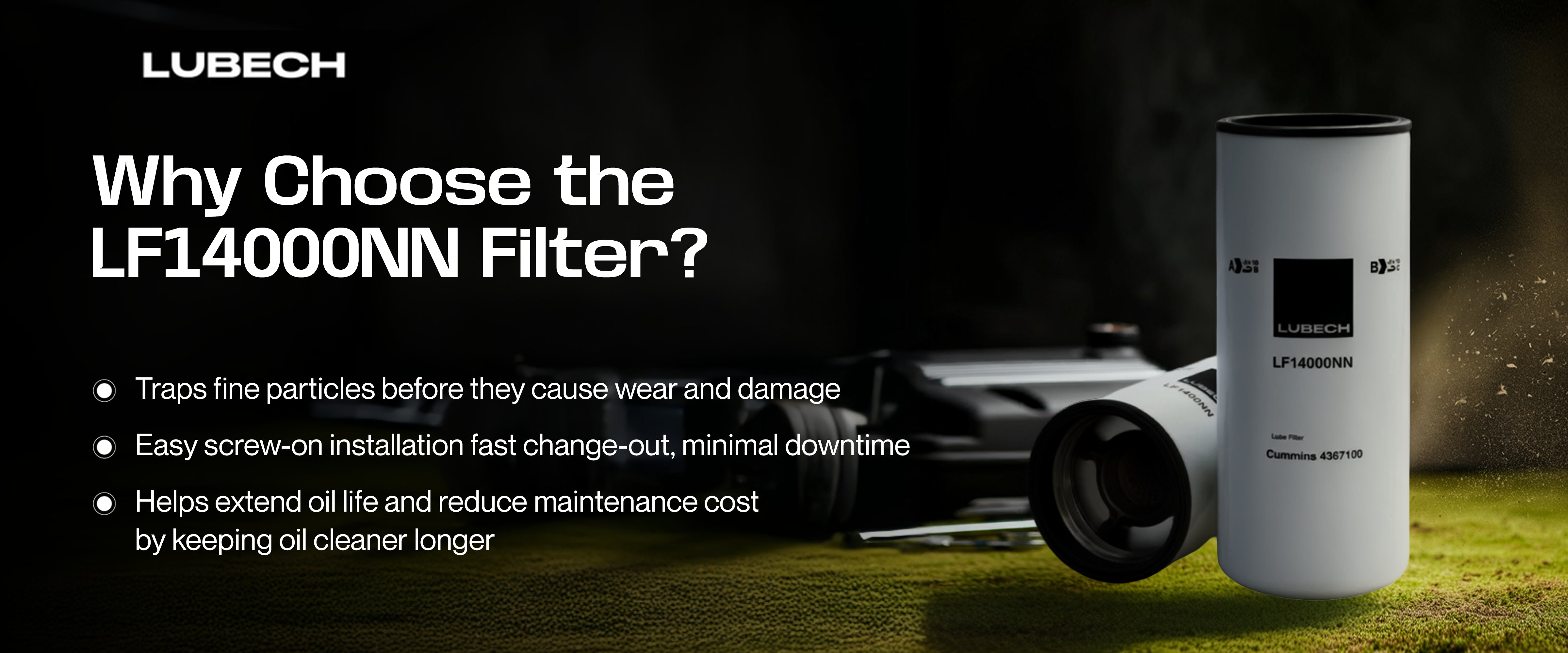 LUBECH LF14000NN SPIN-ON Oil Filter Desktop Banner