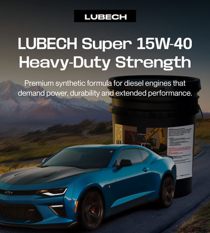 LUBECH Super 15W-40 Synthetic Heavy Duty Diesel Engine Oil, 5 Gallon