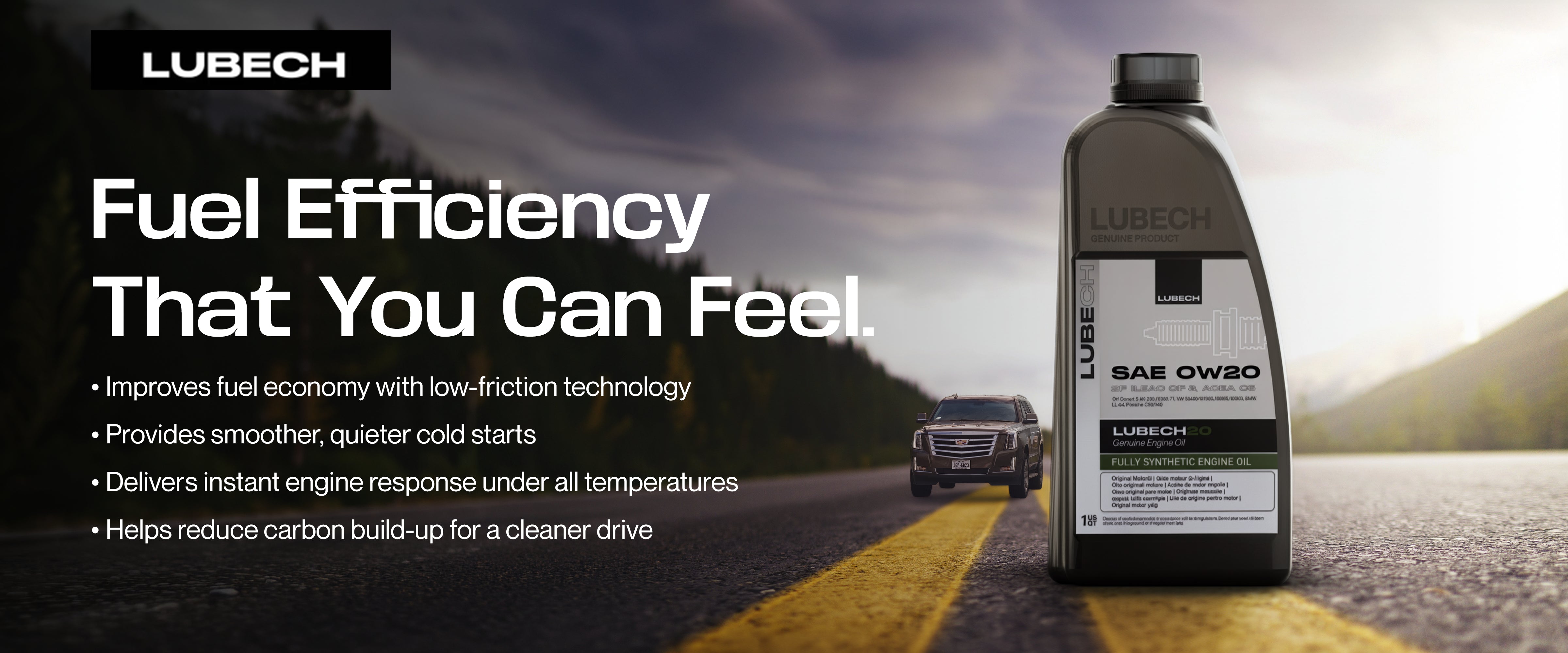 LUBECH 0W-20 FULL SYNTHETIC Desktop Banner